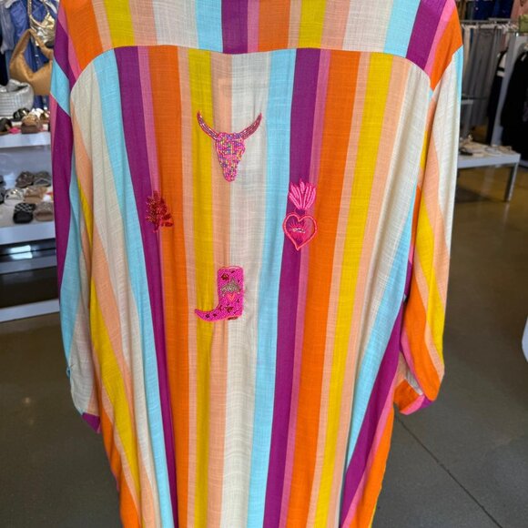 Western-style multicolored dress - Picture 4 of 4